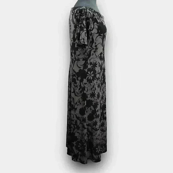 JOCKEY ladies maxi dress one shoulder MEDIUM grey black - Picture 2 of 9